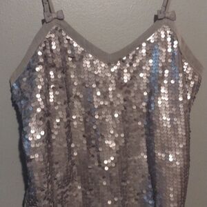 CANDIES spaghetti straps shiny shirt